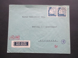 Portugal 1941 Zensurpost Luftpost Lisboa Nach Hamburg Mehrfachzensur Der Wehrmacht OKW Geöffnet / Geprüft - Covers & Documents