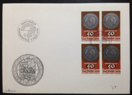 Liechtenstein, Uncirculated FDC, "Coins On Stamps", Vaduz, 1978 - Covers & Documents