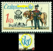 Czechoslovakia 1977 Historical Post Uniform,Horse,Austrian Rider,M2378,MNH,ERROR - Abarten Und Kuriositäten