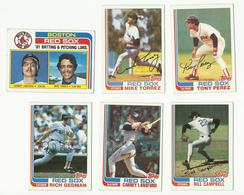 1982 TOPPS BASEBALL CARDS – BOSTON RED SOX – MLB – MAJOR LEAGUE BASEBALL – LOT OF FIVE - Konvolute