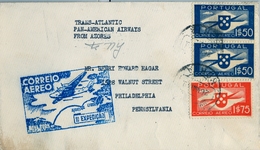 1939 PORTUGAL , HORTA - PHILADELPHIA , CORREO AÉREO , PRIMER VUELO , TRÁNSITO DE NEW YORK - Horta