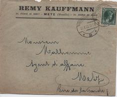 LUXEMBOURG  LETTRE CACHET 1932 AVEC PUBLICITE POUR REMY KAUFFMANN A METZ - Storia Postale