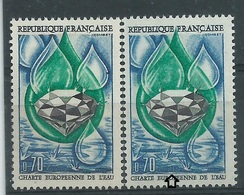 [31] Variété :  N° 1612 Charte Européenne De L'eau Bleu Au Lieu De Bleu Foncé + Normal  ** - Neufs