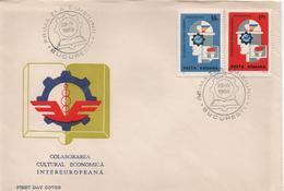 FDC  COLABORAREA CULTURAL ECONOMICA INTEREUROPEANA   BUCURESTI 1969 - Postmark Collection