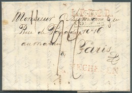 LAC (griffe Au Tampon) MECHELEN Le 3/1/1821 + Griffe L.P.B.2.R. + PAYS-BAS PAR VALENCIENNES Vers Paris; Port Dû '22'. - - 1815-1830 (Période Hollandaise)