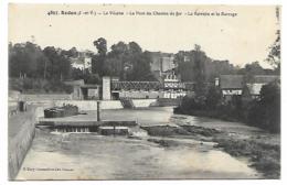 CPA REDON, LA VILAINE, LE PONT DE CHEMIN DE FER, LA RETRAITE ET LE BARRAGE, ILLE ET VILAINE 35 - Redon