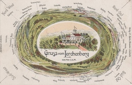 Litho Panorama AK Lerchenberg Gasthof A Bannewitz Possendorf Rabenau Oelsa Karsdorf Dippoldiswalde Börnchen Dresden - Bannewitz