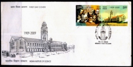 INDIAN INSTITUTE OF SCIENCE-SETENANT PAIR ON FDC-INDIA-2008-EFO-BX2-4 - Errors, Freaks & Oddities (EFO)