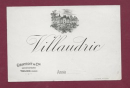 040220C - étiquette De Vin - 31 TOULOUSE GRATIOT & Cie Exportateur VILLAUDRIC - Illustration Château - Languedoc-Roussillon