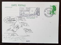 FRANCE. Bicentenaire Révolution Française, Flamme Temporaire Illustrée Sur Entier Postal NANTERRE 29/12/1989 - Franse Revolutie