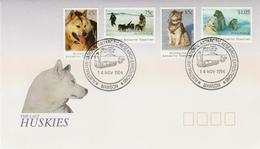 AAT - 1994 - Antartic Huskies Set On FDC - Mawson Base Cancel - FDC