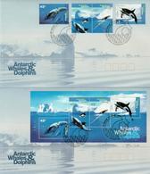 AAT - 1995 - Antartic Whales And Dolphins Set + S/s On FDC - FDC