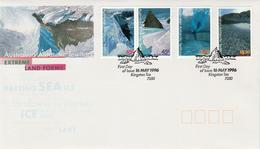 AAT - 1996 - Antartic Land Forms Set  On FDC - FDC