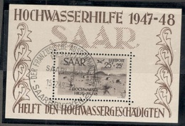 SAAR1948:Michel Block2used (Cat.Value 2,400Euros...or $2,260) - Blokken & Velletjes