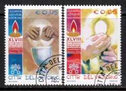 Vatican 2004 Mi# 1510-1511 Used - 48th Intl. Eucharistic Congress - Gebraucht