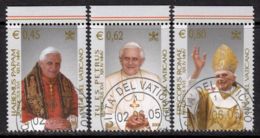 Vatican 2005 Mi# 1517-1519 Used - Pope Benedict XVI - Usados