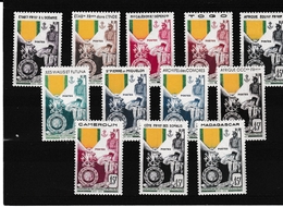 1952,grande Série Coloniale, Série Complète:médaille Militaire** Cote 145€ Net 45€ - 1952 Centenaire De La Médaille Militaire