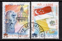 Vatican 2006 Mi# 1569-1570 Used - Diplomatic Relations Between Vatican City And Singapore, 25th Anniv. - Usados