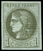 ** EMISSION DE BORDEAUX - 39A   1c. Olive, R I, 1er état, Frais Et TTB - 1870 Emisión De Bordeaux