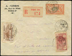 Let Collection Au Type Merson - N°145, 230 Et 231 Obl. PARIS 118 9/12/33 S. Env. Rec. Pour La COLOMBIE, TB - 1900-27 Merson