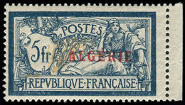 ** Collection Au Type Merson - ALGERIE 33 : 5f. Bleu Et Chamois, Teinte De Fond DEPLACEE, Petit Bdf, TB - 1900-27 Merson