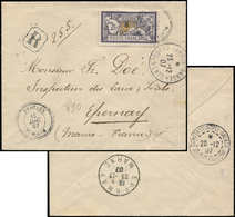 Let Collection Au Type Merson - DEDEAGH 16 : 8pi. Sur 2f. Violet Et Jaune Obl. DEDEAGH 18/12/07 S. Env. Rec., Arr. EPERN - 1900-27 Merson