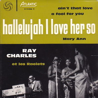 RAY CHARLES - EP - 45T - Disque Vinyle - Hallelujah I Love Her So - N° 212036 - Blues