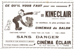 PUB CINEMATOGRAPHE " KINECLAIR " " CINEMA ECLAIR " 1914 ( 1 ) - Proiettori