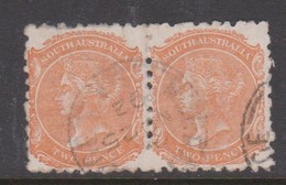 Australia South Australia SG 160 1870 2d Orange Pair, Used - Usati