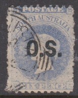 Australia South Australia SG O9 1874 6d Blue, O.S., Used - Usati