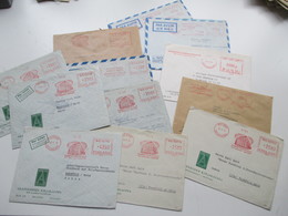 Finnland 1954 - 72 Luftpost Briefe 12 Stk. Firmen Korrespondenz Alles Freistempel Helsinki Interessanter Posten! - Storia Postale