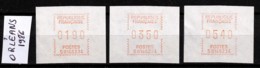 LOT 3 TIMBRES DE DISTRIBUTEURS NEUFS**-  ORLÉANS 1986- 3 VALEURS- - 1985 « Carrier » Paper