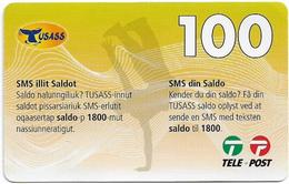 Greenland - Tusass - SMS Your Balance, GSM Refill, 100kr. Exp. 30.11.2012, Used - Greenland