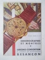 Montre Chrono-consortium Besançon - Coupure De Presse De 1933 - Horloge: Antiek