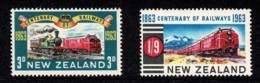 New Zealand 1963 Centenary Of Railways Set Of 2 MNH - Ongebruikt