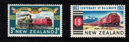 New Zealand 1963 Centenary Of Railways Set Of 2 MH - Ongebruikt