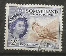 Somaliland Prot. - 1953 QEII Rock Pigeon 2s Used     Sc 137 - Somalilandia (Protectorado ...-1959)