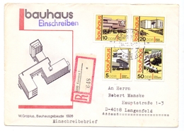 Omslag Enveloppe Umschlag Einschreiben - Bauhaus - Kamenz - DDR - Sobres - Usados