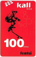 Faroe - Kall, Skating, 100Kr. GSM Refill, Exp.01.2005, Used - Faroe Islands