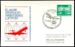 DDR PP16 B1/003b Privat-Postkarte ARBEITSKREIS LUFTPOST Berlin Sost. 1975  NGK 5,00 € - Privatpostkarten - Gebraucht