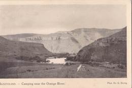 Post Card /   Basutoland  (Lesotho)   Camping Near The Orange River   Ph Hertig Sesuto Book Depot - Lesotho