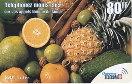 TARJETA DE ANTILLAS FRANCESAS DE 80 FF DE FRUTAS (OUTREMER TELECOM) - Antilles (Françaises)