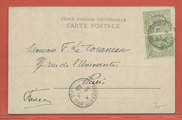 LEVANT ANGLAIS CARTE POSTALE AFFRANCHIE DE SMYRNE DE 1905 POUR PARIS FRANCE - Levant Britannique