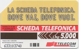 Télécarte Italienne : Scheda Telefonica Lire 5000 : Valide Au 31.12.1998 - Publieke Thema