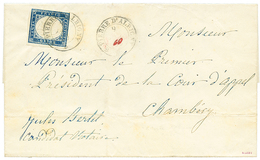"ST PIERRE D' ALBIGNY" : 1860 SARDAIGNE 20c (n°12) TB Margé Obl. S.PIERRE D'ALBIGNY Sur Lettre. Signé LAMY. TB. - Other & Unclassified