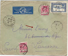 Algérie Bougie Constantine 1941 Lettre Par Avion Pour La Suisse. Lausanne - Lettres & Documents