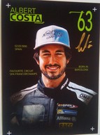 Albert Costa ( Spanish Race Car Driver) - Handtekening