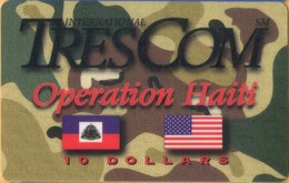 Haiti - HT-TRE-INT-0001, Operation Haiti (Dial 888),  Flags, Military Forces, Peacekeeping Force, Exp.D. 4/97, Mint - Haiti