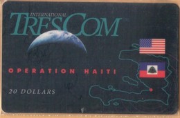 Haiti - HT-TRE-INT-0002A, Operation Haiti (Reverse: Dial 888),  Flags, Globe, Military Forces, Exp.D. 4/97, Mint - NSB - Haiti