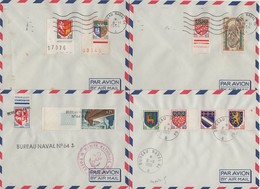 Bureau Naval N°64 - Lot De 4 Lettres - Posta Marittima